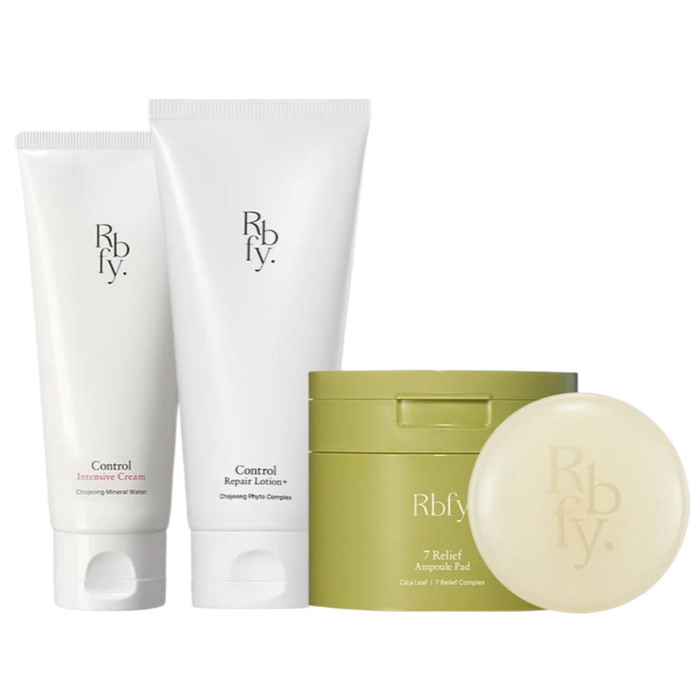 Rbfy Ultimate Skin Barrier Set – Control Barrier Lotion + Control Barrier Cream + 7-Sec Calming Ampoule Pads (60 sheets)