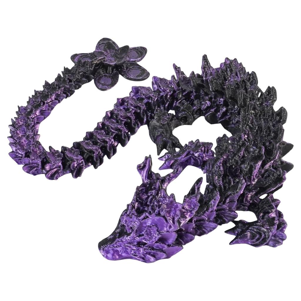 12 Inch Flexible 3D Printed Dragon With Eyes, Articulated 3D Printed Animals, 3D Printed Toys For Anxiety And ADHD Relief, Unique Home Decor