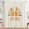 2pcs 2D flat printing Party Window Curtains Sunshine My Only Sunshine 100% Polyester Without Electricity Festive Wall Decor for