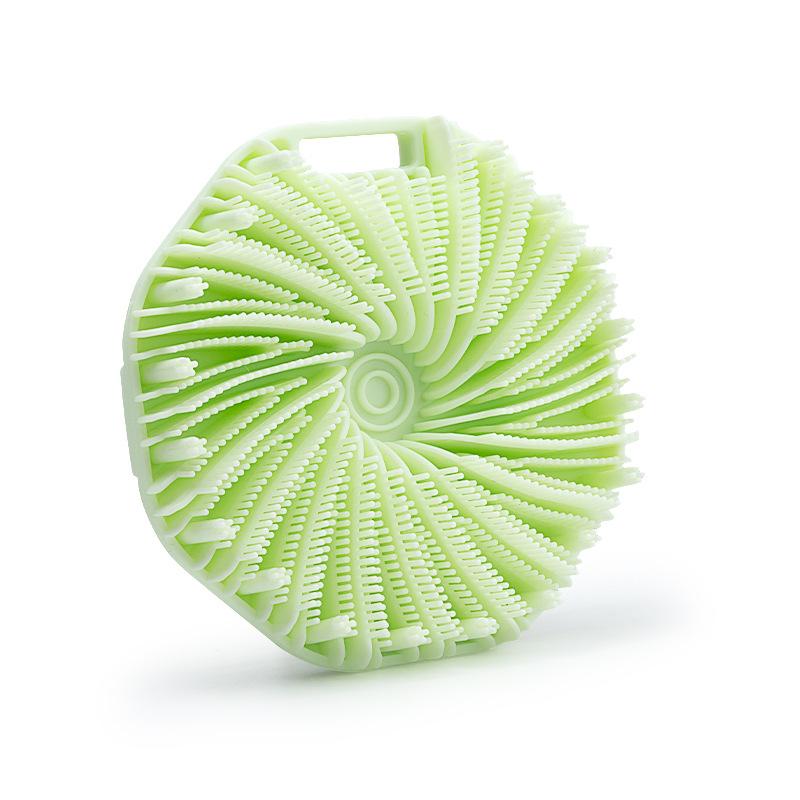 1 buc perie exfoliantă din silicon moale, curățare manuală a corpului, scrubber, duș, masaj delicat, perie de baie pentru bărbați și femei