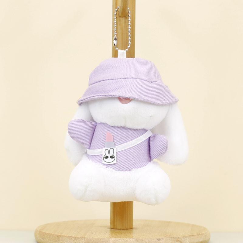 

Милая плюшевая игрушка-брелок Кролик Мягкая и приятная на ощупь Идеально подходит для подарков и украшений фиолетовый