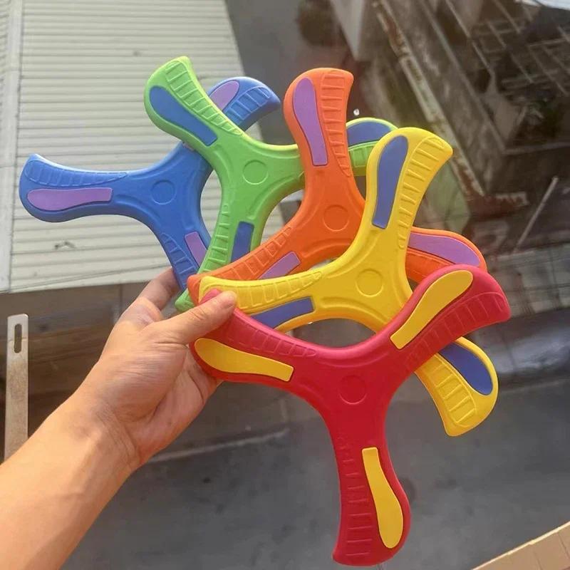 Kinder Outdoor Sport Wurfscheibe Weiches EVA Berührbarer Bumerang Rückkehrpfeil Handwurf Kreisel Eltern-Kind Interaktives Spielzeug