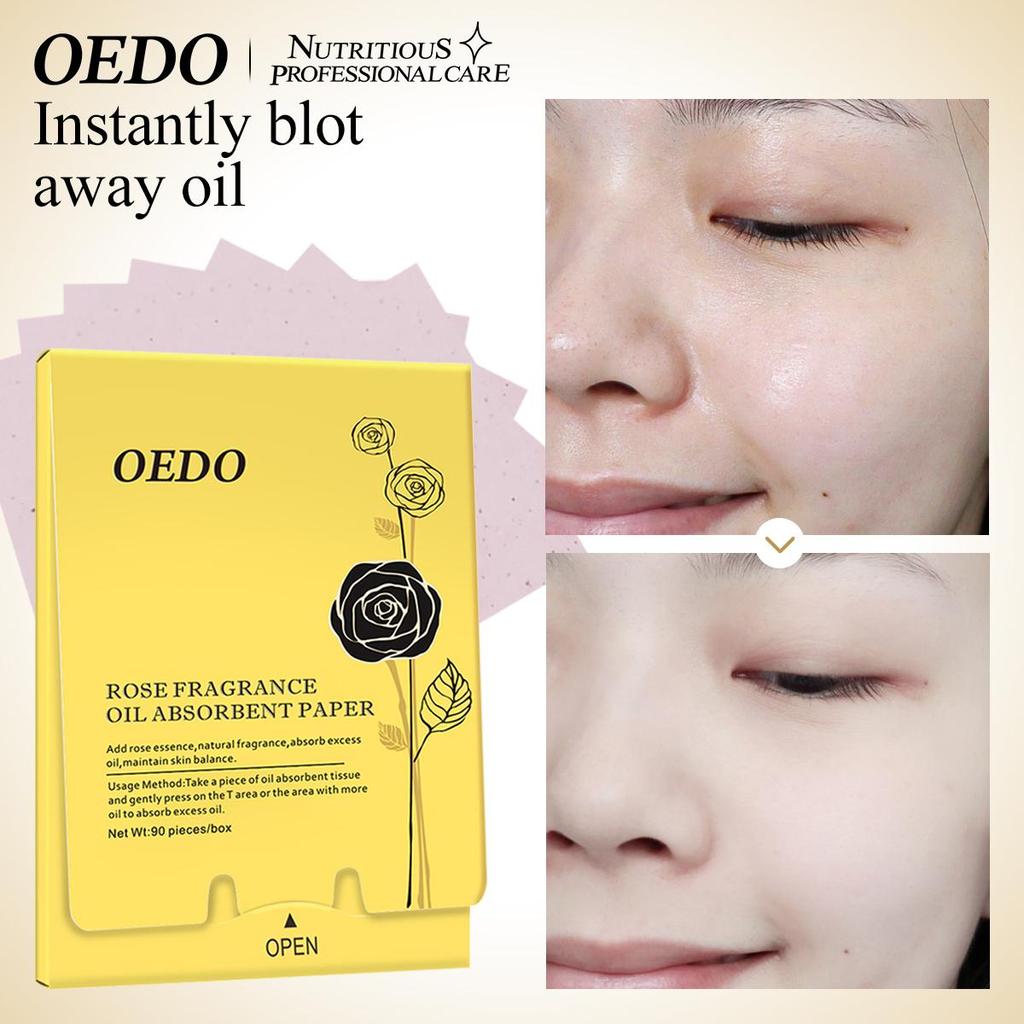 OEDO Oil Absorbing Paper - Controls Shine & Absorbs Grease 90pcs/box