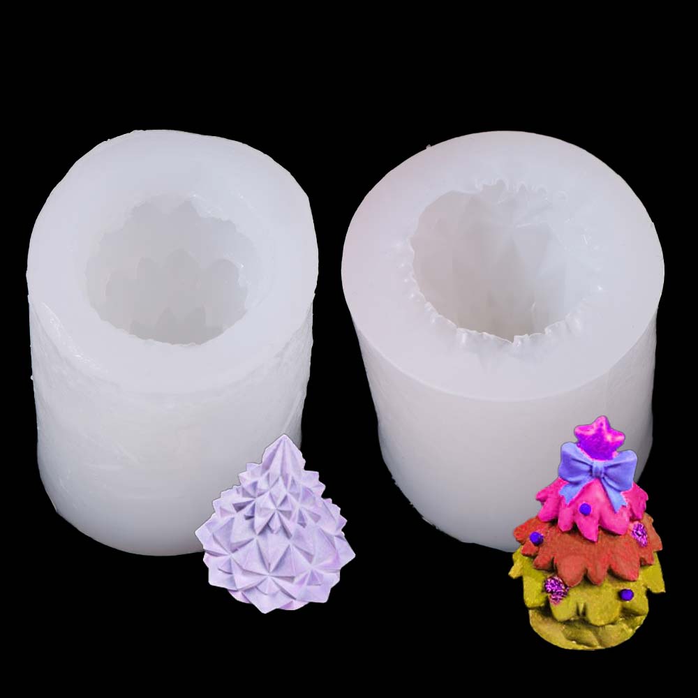 3D Candle Mould Silicone Soap Mold Gypsum Christmas Tree Candle Mold  Candle Making
