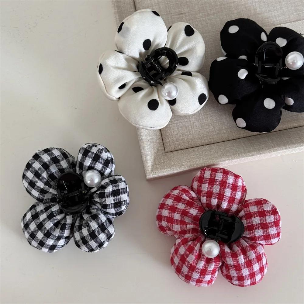 New Korean Creative Flower Hair Claw Headdress Women Girl Trendy Design Hairpin Crab Barrette Vacation Hair Accessories