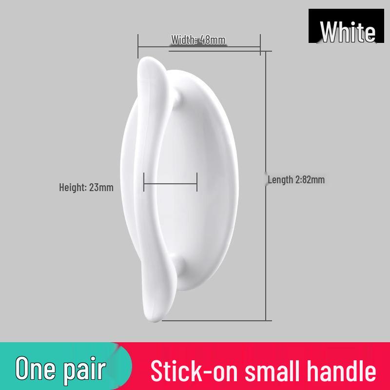 

Self-Adhesive Suction Cup Glass Handle for Sliding Doors, Cabinets, Drawers, and Refrigerators - No Drilling Required.