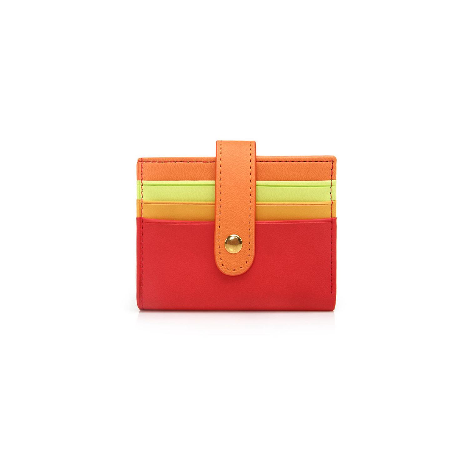 

Women s Red Color Snap Card Holder Jojo 01. чистый