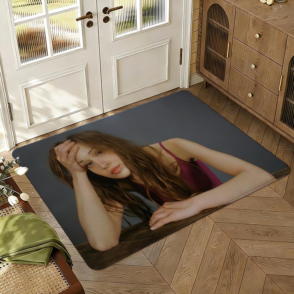 Fiona Apple Floor Mat Soft Thickened Absorbent Non-Slip Bedroom Living Room Door Mat Home Decor Flannel Rugs