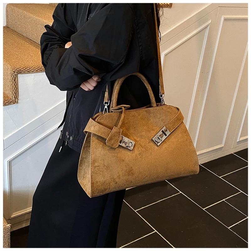Suede Bag Women's Large-capacity New Autumn and Winter Messenger Bag High-end Commuting Platinum Tote Bag