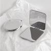 Mini Makeup Mirror Round/Square Shape Beauty Mirror Foldable Stainless Steel Mirror Travel