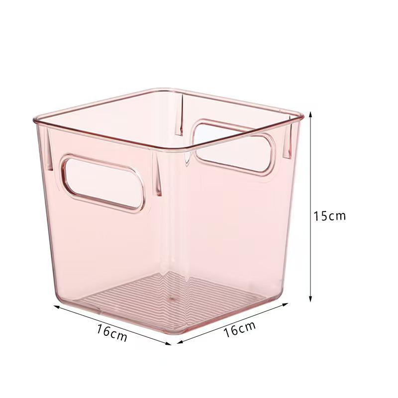 Transparent PET Storage Box for Books, Snacks, Fruits, Vegetables, and Kitchen Organization