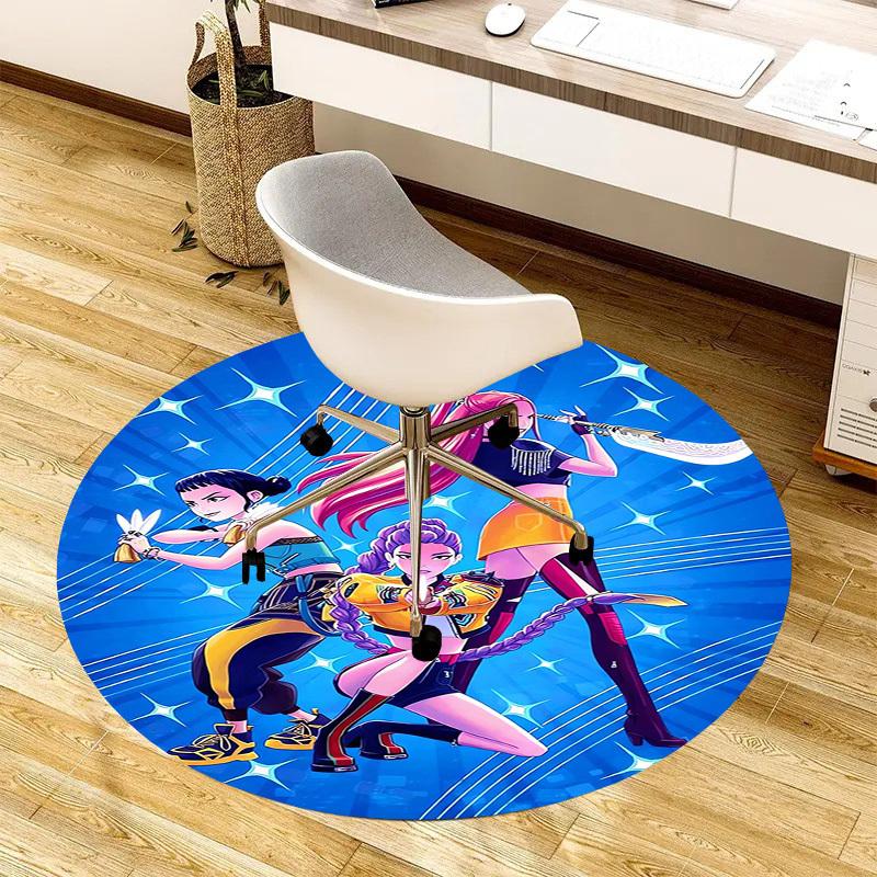 1pc Superhero TrioPower and Style Round carpet, Made of Polyester,Perfect for Decorating Office Chairs, Living Rooms,Vibrant Decorative Rug