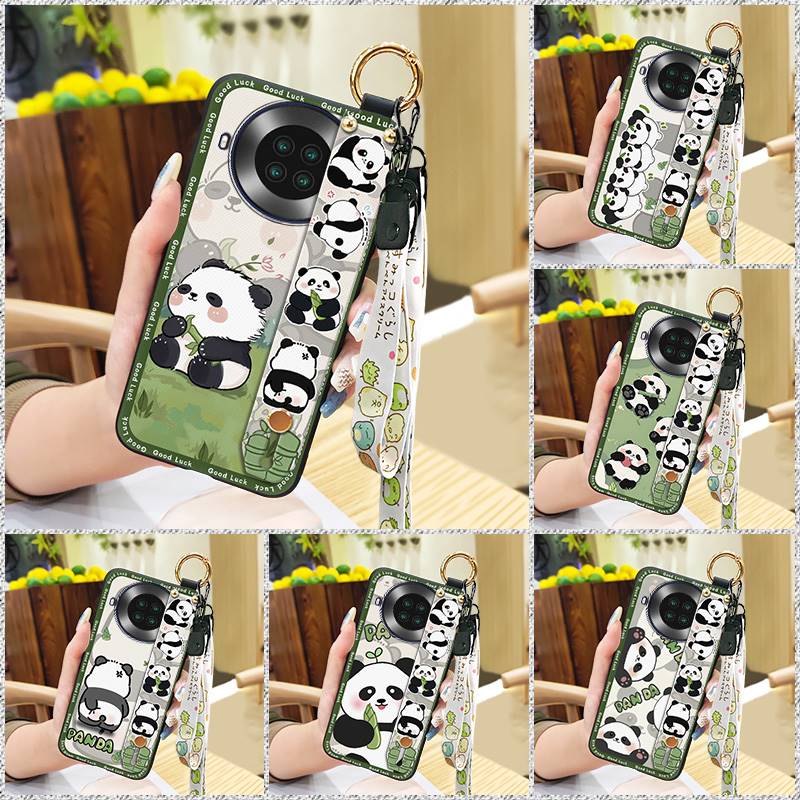 Dirt-resistant Cartoon Phone Case For Cubot Note20 Phone Holder Wristband Waterproof Panda Soft case Anti-dust Cute Ring
