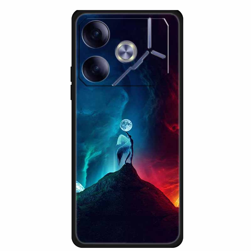 Phone Case For Tecno Pova 6 Back Cover Case Shockproof Black Silicone Soft Funda For Tecno Pova 6 Case Pova6 6.78" Capas Coque