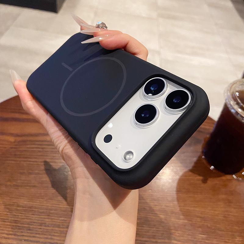 For IPhone 16 17 Air 12 13 14 15 Pro Max 16 Plus Shockproof Cover Luxury Liquid Silicone Magnetic Wireless Charge Phone Case