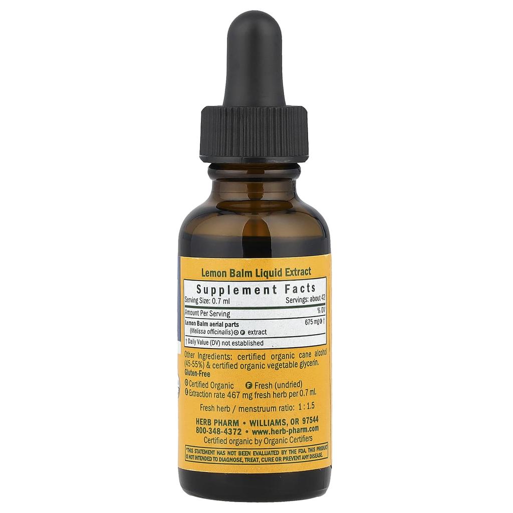 Lemon Balm, 30 mL (1 Fl Oz) (675 Mg per serving)