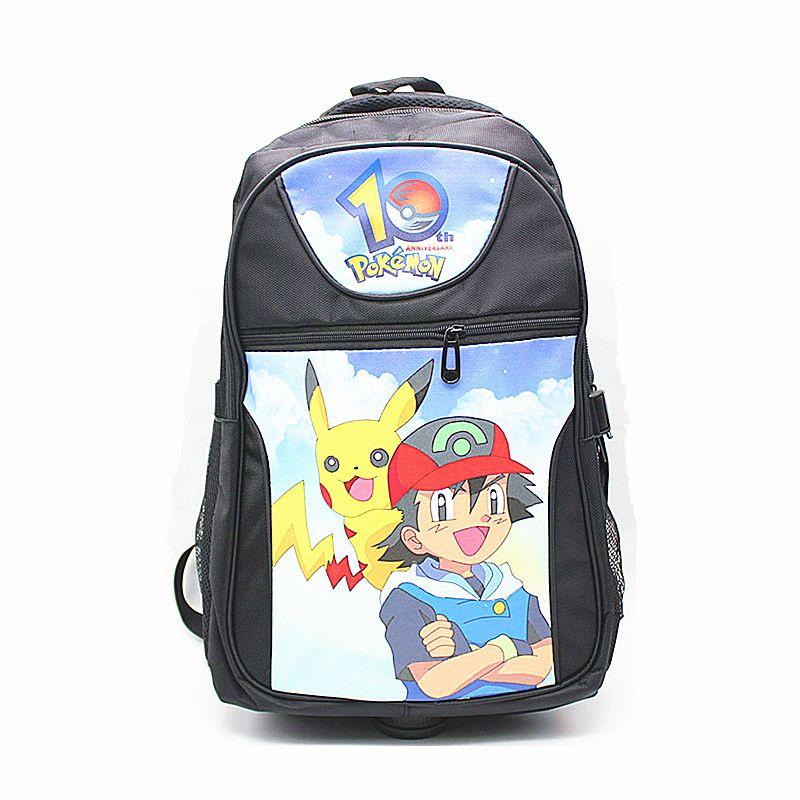 Durable Polyester Pokemon Rucksack 19" Tall Adjustable Shoulder Straps