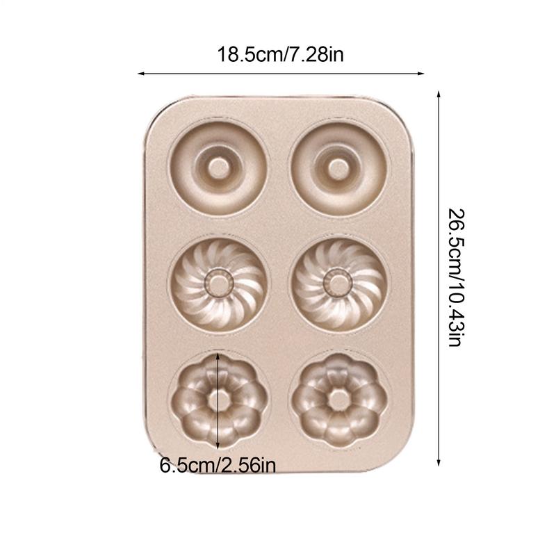 6/9/12 Hole Reusable Baking Tray Baking Pan Carbon Steel Cake Baking Mold Non-Stick Muffin DIY Cake Pan Moulds Donut Baking
