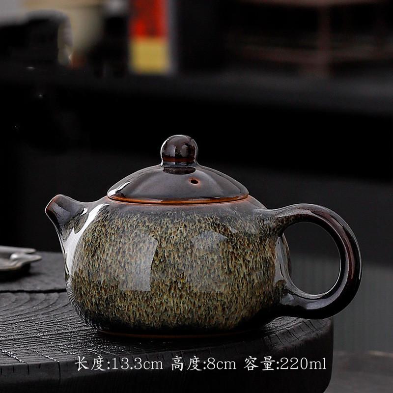 BRKiln Turned Teapot Creative Home Filter Teapot Office Reception Ceramic Kung Fu Teapot Chinese Tea Ceremony AccessoriesEY