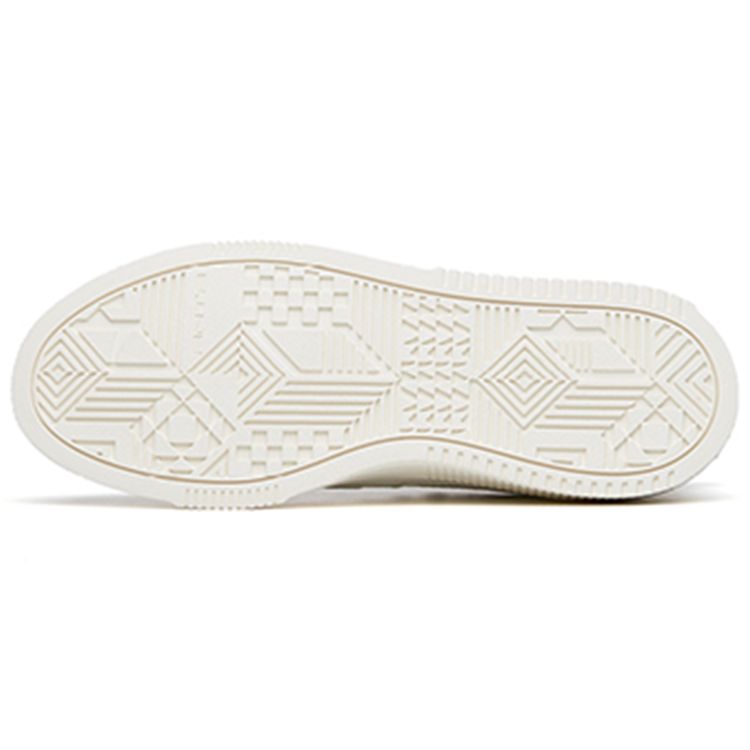 Anta Lifestyle Series Trendy Casual Slip Resistant Durable Low Top Skate Shoes Men Sneakers White 912228012-1