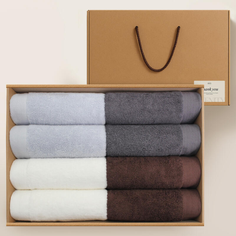 Deluxe 40-count combed cotton 180g 8-piece hotel towel set white