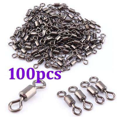 100 Teile/satz Edelstahl Angeln Stecker Ball Barrel Lager Lb Interlock Snap