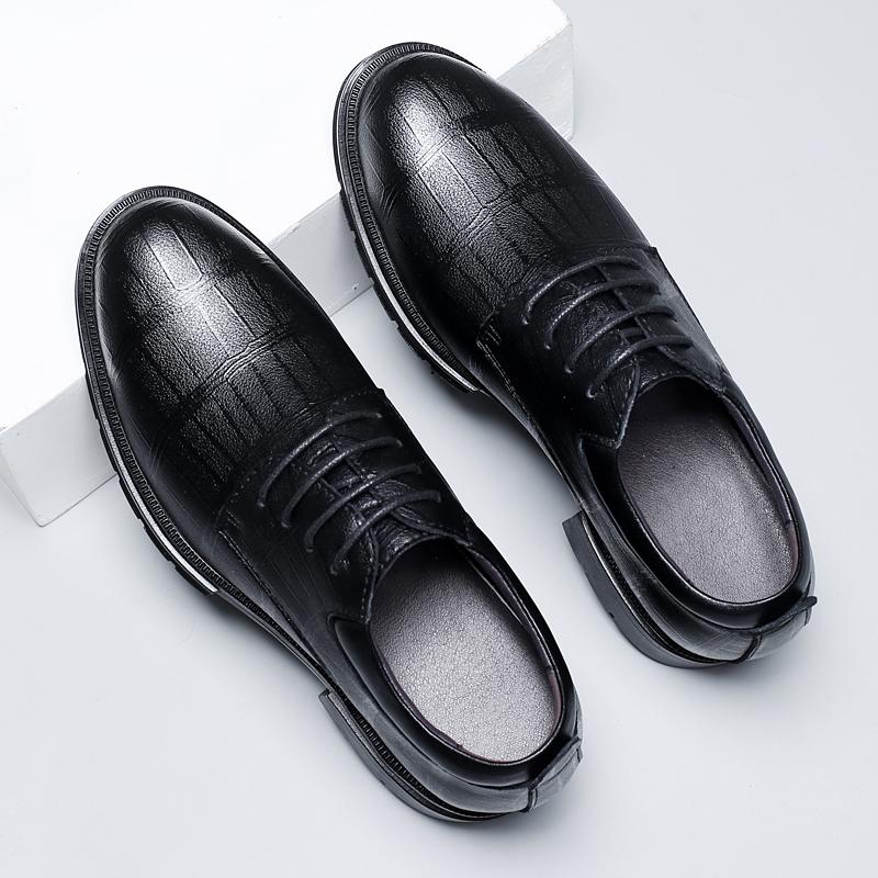 Youth Formal Mens Oxford Shoes Handmade Soft Casual Shoes Genuine Leather Formal Dress Footwear Man Leather Derby Shoes Sneakers