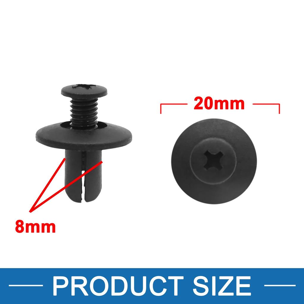 A ABSOPRO Fastener 0G03250037A 8mm Rivet Clip Bumper Fender Plastic