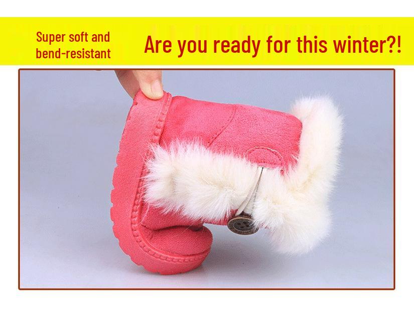 Cross-Border Kids' Snow Boots - Thick, Warm Cotton Boots