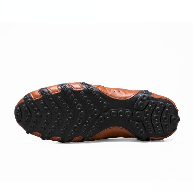 Men Leather Shoes Men Comfortable Loafers Shoes Men Lace -Up Flats Driving Shoes Men Leather Sneakers Man Boat Shoes