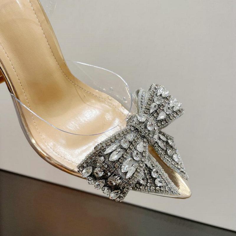 Fashion Pvc Summer Rhinestone Women'S Sandals, Women'S Wine Glasses And High Heels, Wedding Shoes, Women'S Sexy Buckle Pump