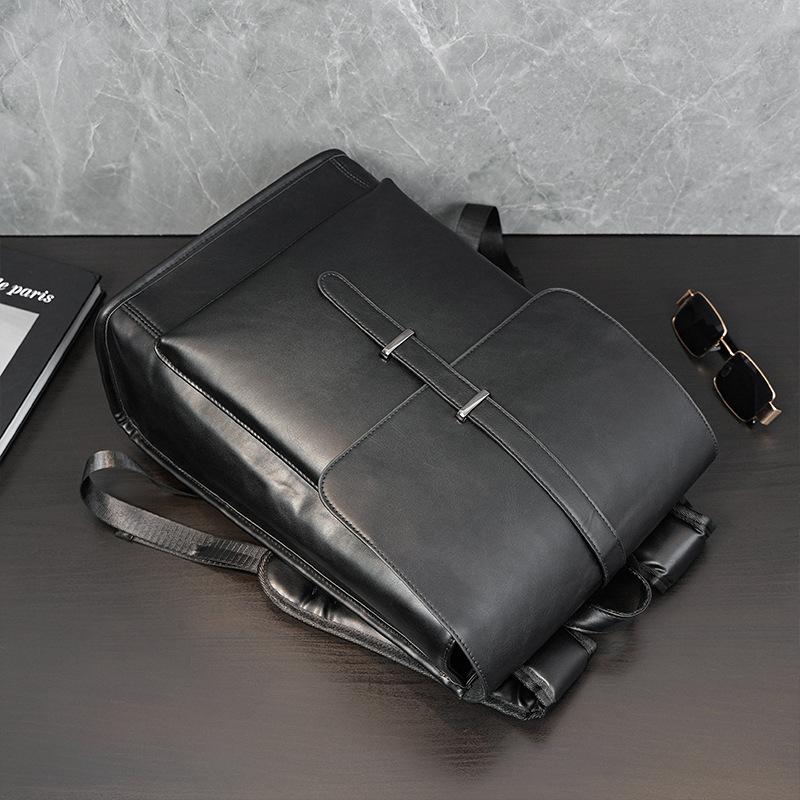 Men'S Backpack Simple Retro Trendy Brand Men'S Bag College Student Schoolbag Computer Backpack Short-Distance Luggage Bag