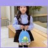Adorable Cartoon Turtle Plush Mini Backpack For Kids Stylish Canvas School Bag
