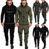 Stylish Men Tracksuit With Hooded Design And Adjustable Waistline For Comfort
