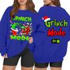 Women's Casual Fashion Long Sleeve Christmas Printed Round Neck Sweatshirt Top