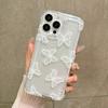Cartoon White Butterfly Clear Case For iPhone 17 Air 16 15 14 13 12 16E 11 Pro Max 7 8 15 16 14 Plus Soft Cover With Air Cushion