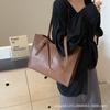 Fashion Texture Tote Bag Women's 2025 New Large-capacity Simple Shoulder Bag Casual Retro Work Commuter Bag