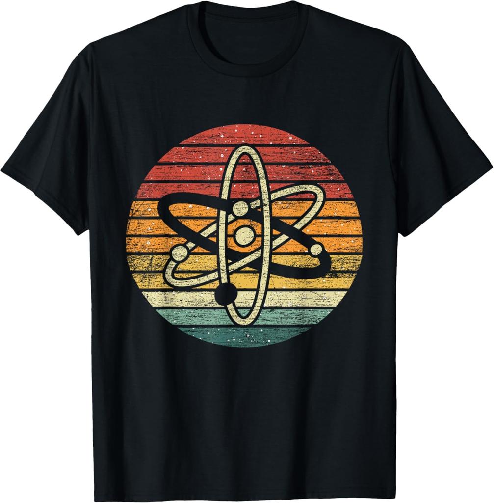 Graphic Birthday Gift Atom Retro Style Science TShirt Cotton Men Clothing Streetwear Graphic T Shirts Anime Tshirt Ropa Hombre