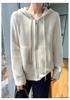 Women's Korean Solid Color Wool Hooded Sweatshirt - Loose, Soft, Casual Outerwear