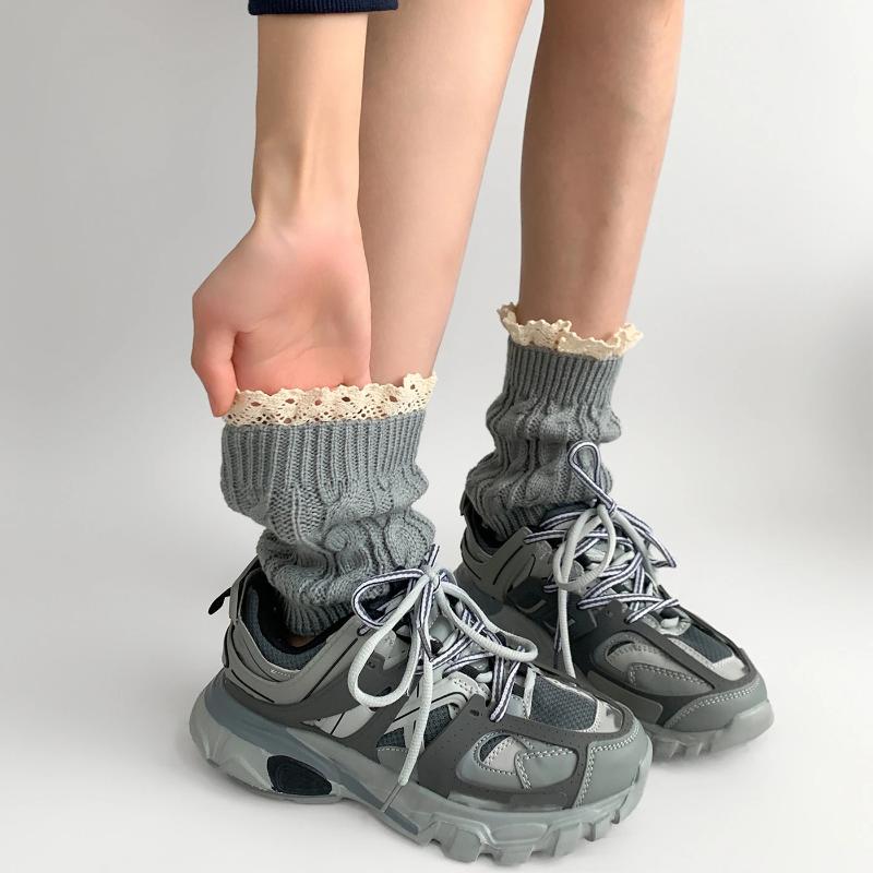 Ankle Warmers Leg Womens Winter Warm Stretch Knitted Slouch Thermal Ladies Thick Cuffs Boot Socks Female Gaiter Lolita Gift