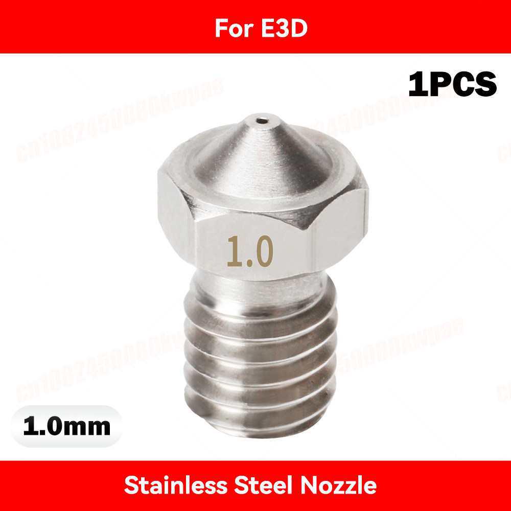 E3D V6 3D Printer High Flow Brass Nozzle, Hardened Steel Copper-Plated CHT Extruder Head, Clearance Sale.