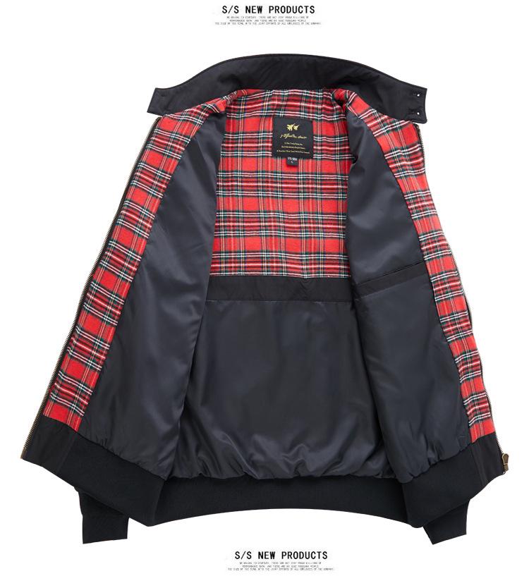 American Workwear Harrington G9 Retro Casual Jacket - Spring/Autumn Fashion Men's Stand-Up Collar Outerwear