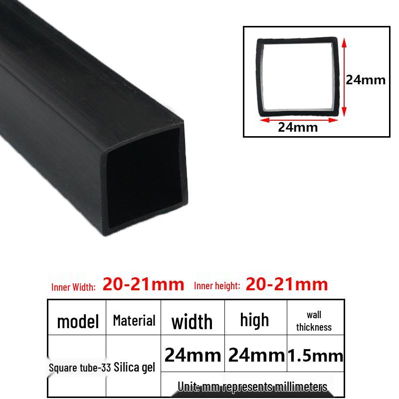 High-Temperature Resistant Silicone Square Tubing: Durable, Customizable, Aging-Resistant Rubber Sheath and Hollow Sealing Strip.