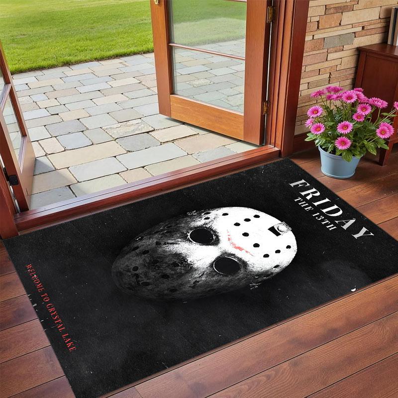 Crystal Velvet Rug Soft Non Slip Indoor Floor Mat Home DecorFriday the 13th Jason Voorhees