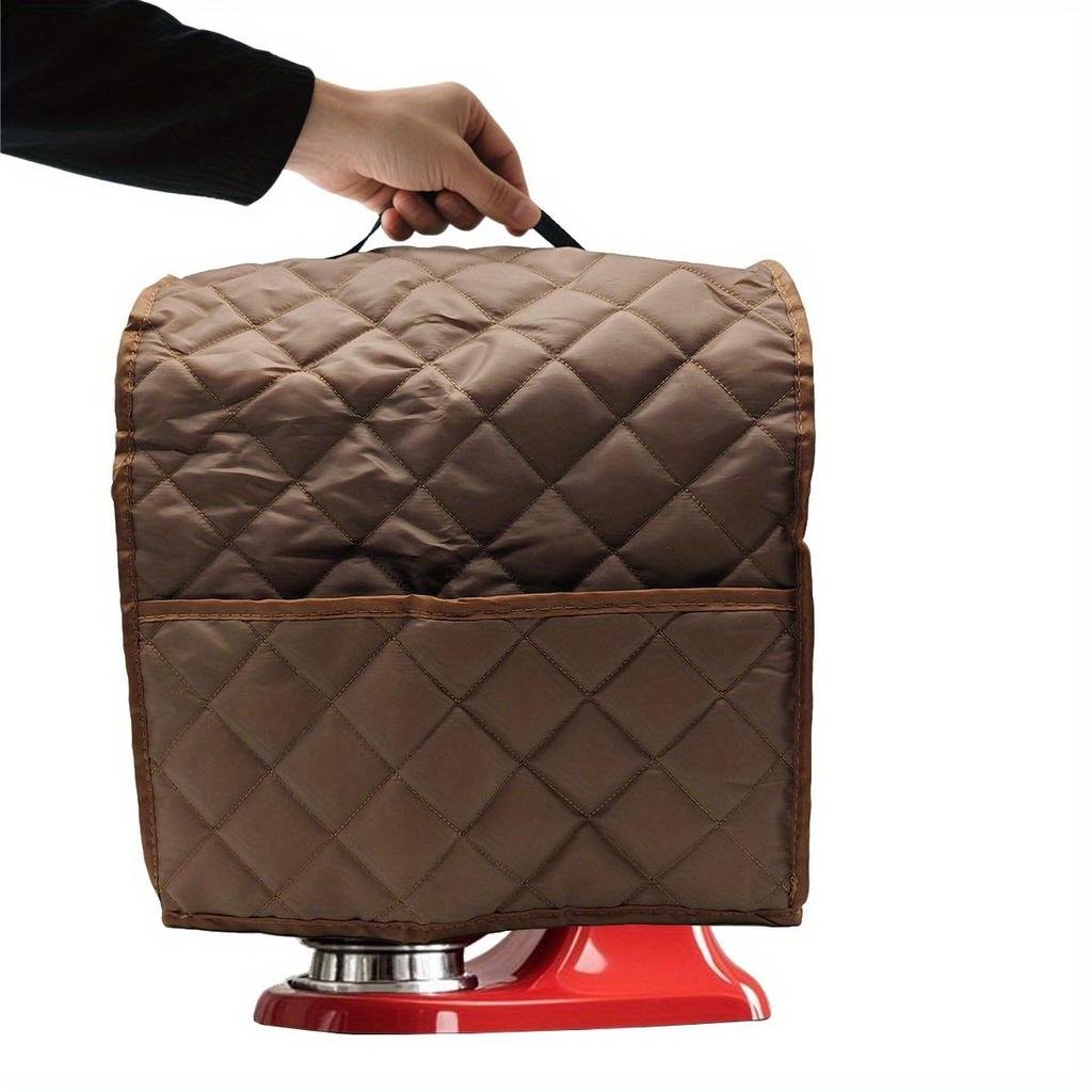 [Wytrzymały pokrowiec na mikser stojący] Wytrzymały 1-częściowy wielokolorowy pokrowiec przeciwkurzowy na mikser stojący z boczną torbą do przechowywania | Pikowany poliester, idealny na sprzęt kuchenny