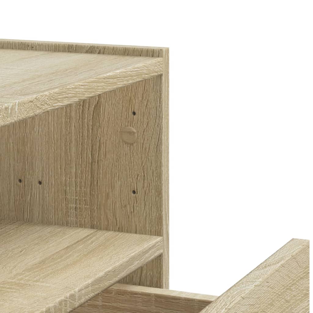Wall Mounted Nightstand Sonoma Oak 45 x 30 x 35 cm