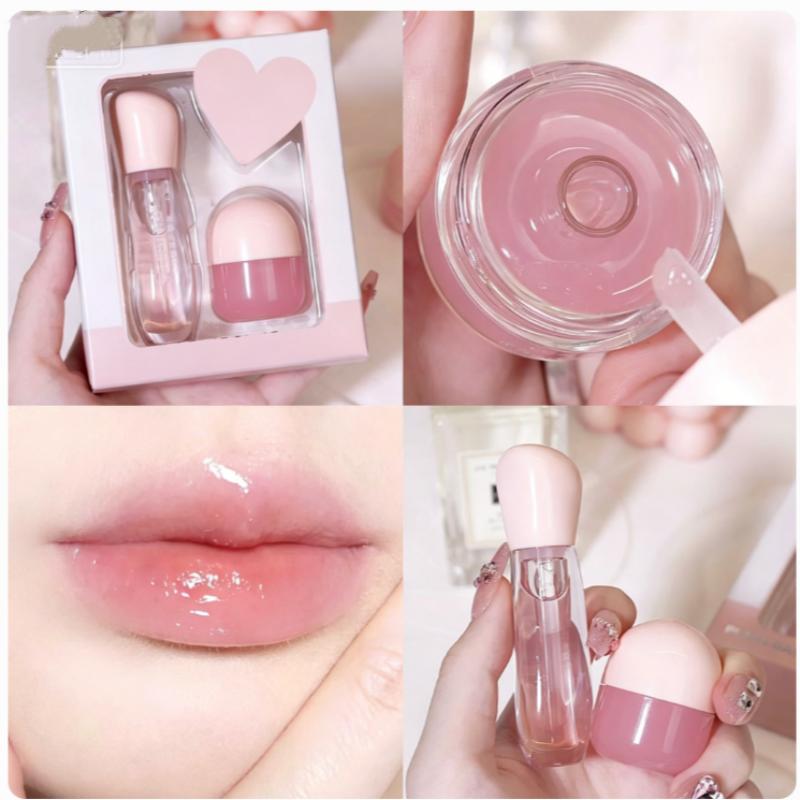 

Plant Extract Day & Night Lip Mask Set, Dual-Action Hydrating & Repair Lip Care, Reduce Lip Lines Overnight, Moisturizing Lip Balm & Sleeping Lip Mask Plant extract lip care kit