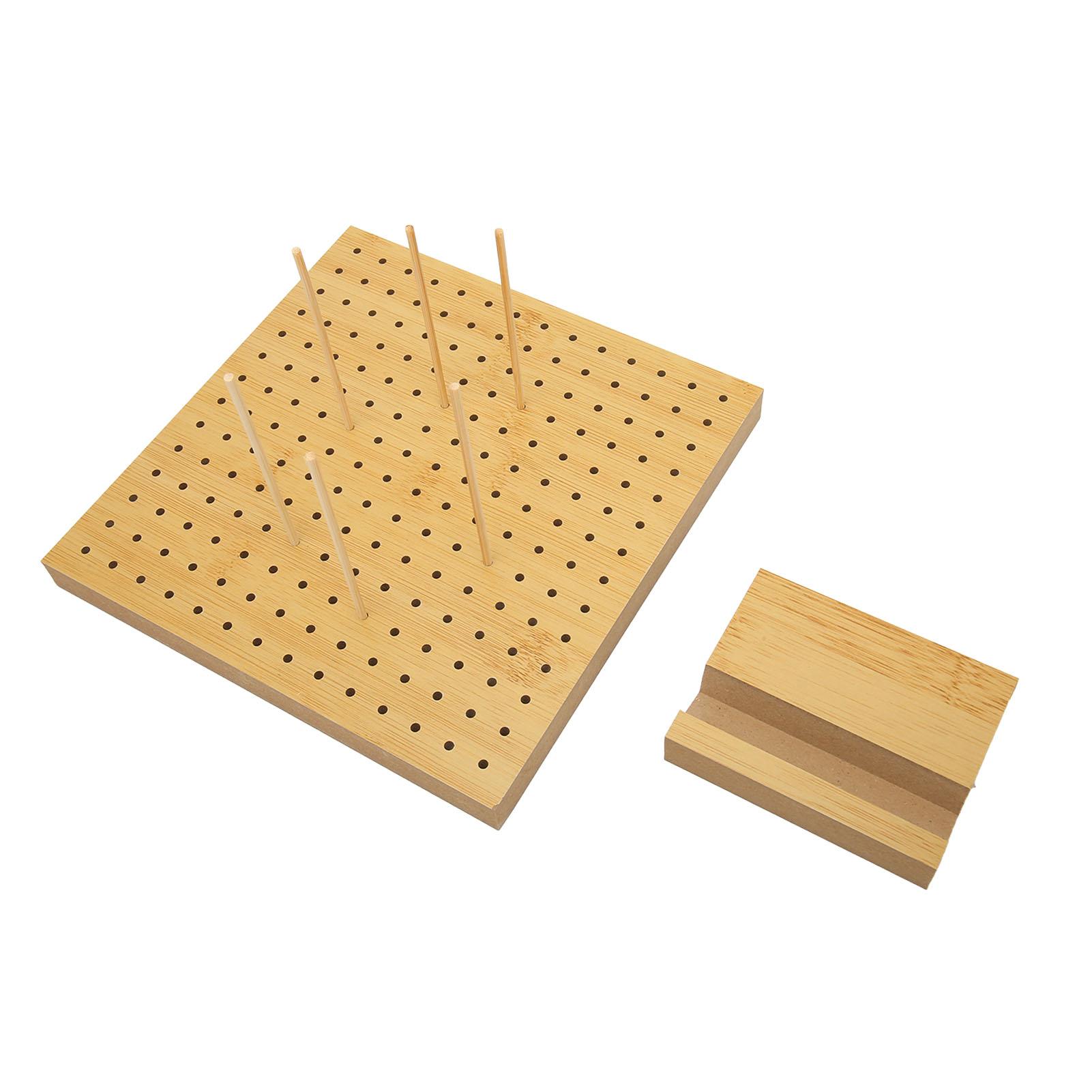 

Доска для блокировки вязания крючком с 6 штифтами, диаметр отверстия 3 мм, деревянная тетрагональная доска для блокировки вязания крючком для S