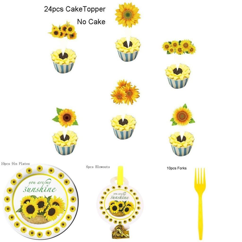 Cheerful Sunflowers Theme Party Decoration Set For Memorable Baby Showers And Kids Birthdays
