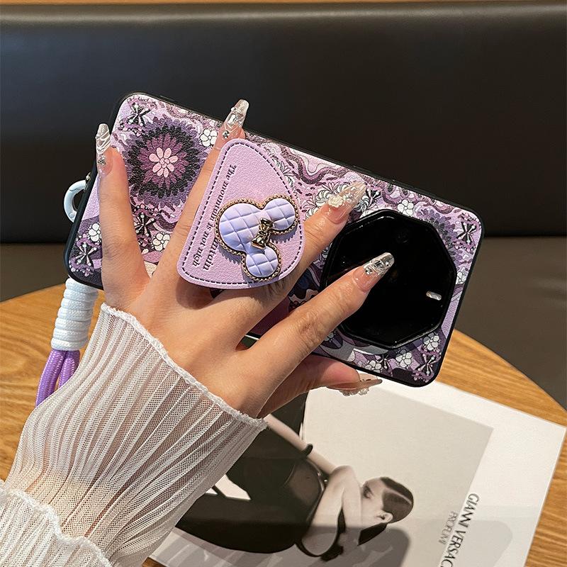 Semicircular Xiaoqi Bracket Is Suitable for Huawei Mate11rs Extraordinary Master Mobile Phone Case Mate11rs Porsche Portable Lanyard 11rs Leather 